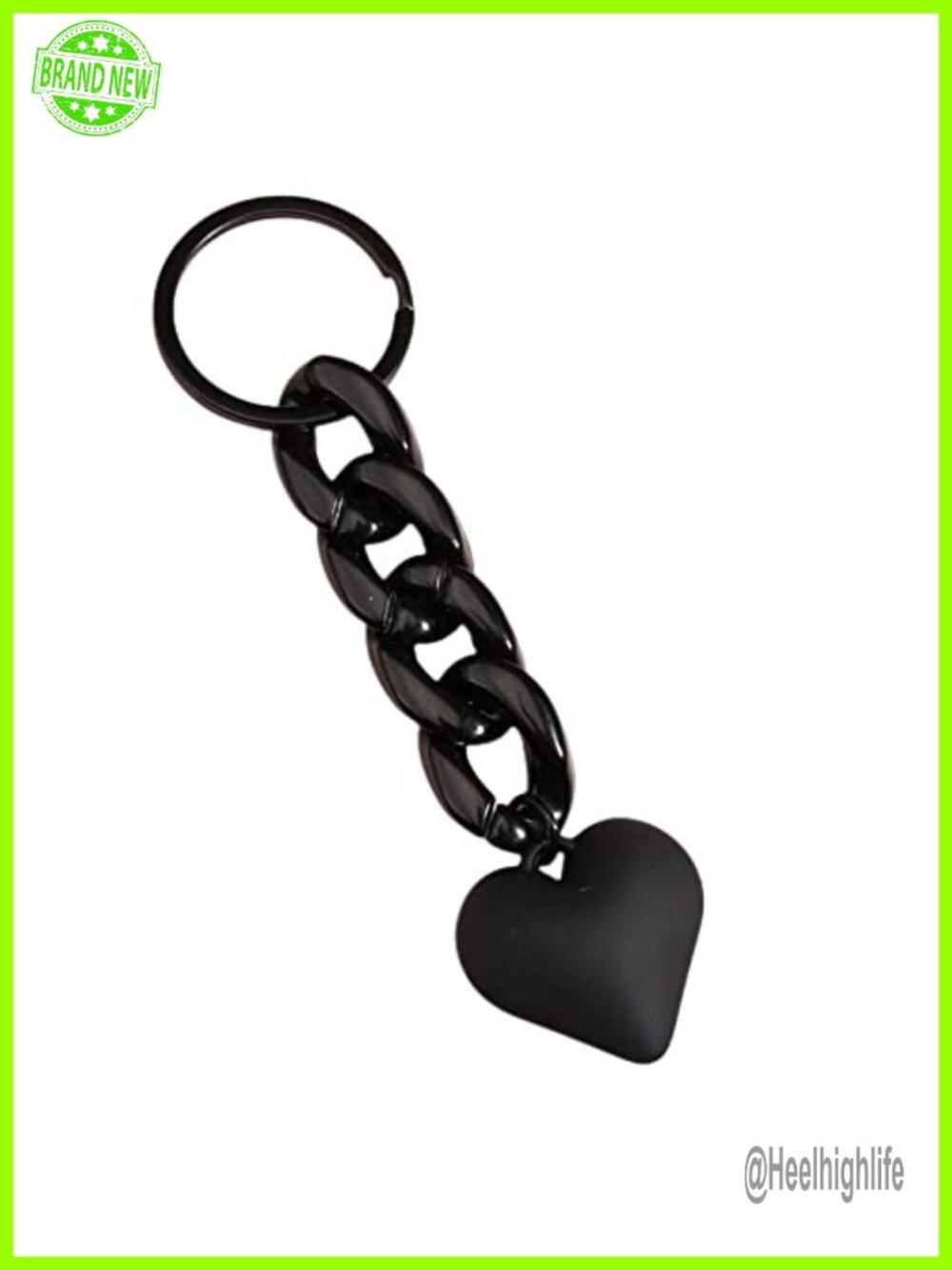 Heart Keychain Plastic Link Bag Charm Car Keys Handbag Backpack